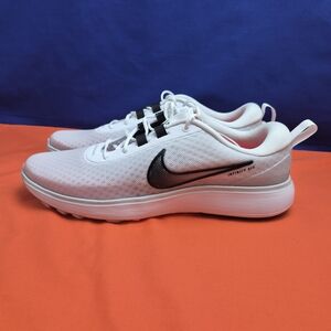 Nike Infinity Ace White Golf Shoes with Black Swoosh
